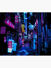 Load image into Gallery viewer, Blue Tokyo Alleys Tapestry Wall Hanging Art Decor