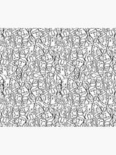 Load image into Gallery viewer, Call Me By Your Name Elios Shirt Faces in Black Outlines on White CMBYN Tapestry Wall Hanging Art Decor