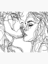 Load image into Gallery viewer, kiss more often (B & W) Tapestry Wall Hanging Art Decor