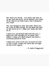 Load image into Gallery viewer, For what it's worth - F Scott Fitzgerald quote Tapestry Wall Hanging Art Decor