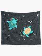 Load image into Gallery viewer, Space Turtles Tapestry Wall Hanging Art Decor
