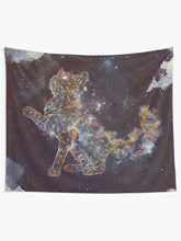 Load image into Gallery viewer, Celestial Cat Tapestry Wall Hanging Art Decor