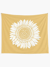 Load image into Gallery viewer, Yellow Flower Drawing Tapestry Tapestry Wall Hanging Art Decor