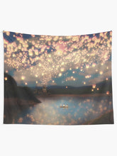 Load image into Gallery viewer, Wish Lanterns for Love Tapestry Wall Hanging Art Decor