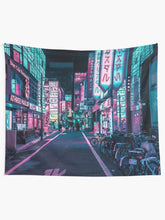 Load image into Gallery viewer, Tokyo - A Neon Wonderland Tapestry Wall Hanging Art Decor
