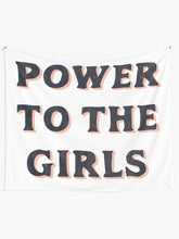 Load image into Gallery viewer, Power To The Girls Tapestry Wall Hanging Art Decor