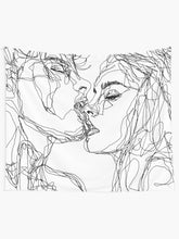 Load image into Gallery viewer, kiss more often (B & W) Tapestry Wall Hanging Art Decor