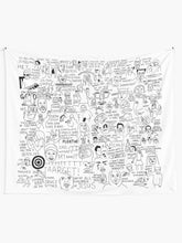 Load image into Gallery viewer, an Ultimate vine compilation but instead of a video its just terribly drawn  Tapestry Wall Hanging Art Decor