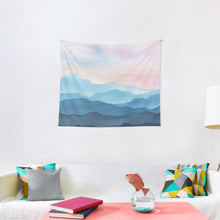 Load image into Gallery viewer, Blue Abstract Mountains Tapestry Wall Hanging Art Decor