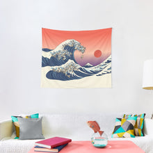 Load image into Gallery viewer, The Great Wave of Pug Tapestry Wall Hanging Art Decor