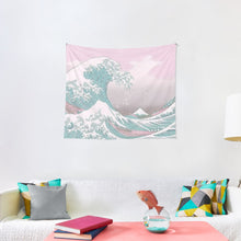 Load image into Gallery viewer, Pastel The Great Wave off Kanagawa Tapestry Wall Hanging Art Decor