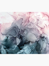 Load image into Gallery viewer, Blush and Payne&#39;s Grey Flowing Abstract Painting Tapestry Wall Hanging Art Decor
