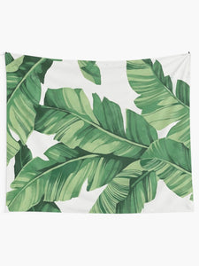 Tropical banana leaves Tapestry Wall Hanging Art Decor