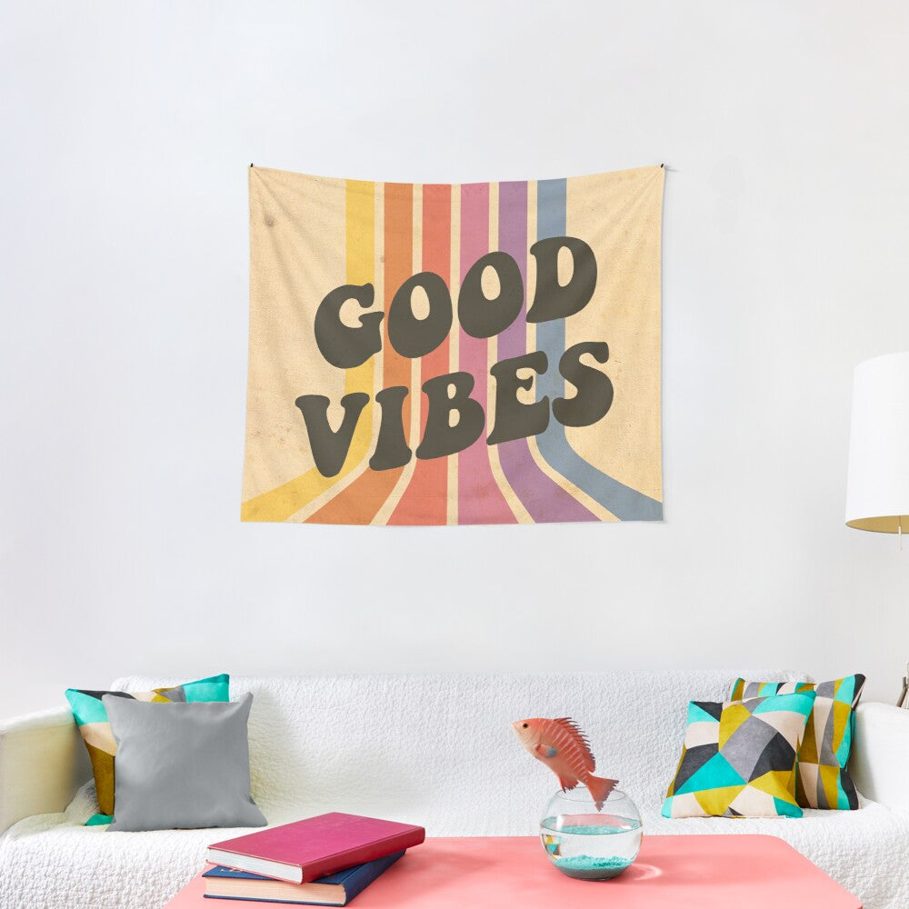 Good Vibes Tapestry Wall Hanging Art Decor